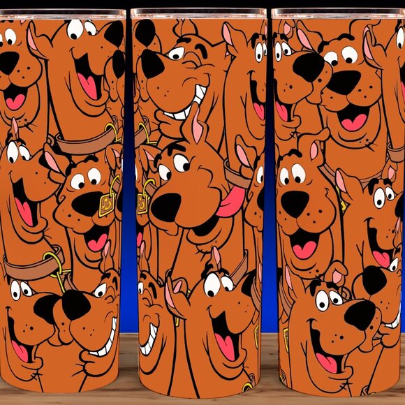 Glow in the Dark Scooby Doo Funny Faces Collage Cup Mug Tumbler 20oz - Picture 2 of 4